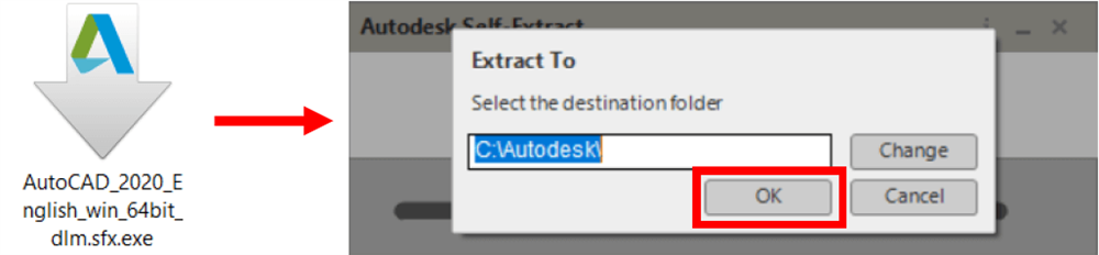 extract to_autocad_install